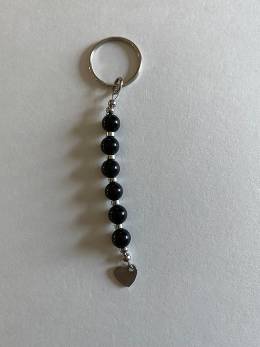 Black Onyx Pendant / Keychain