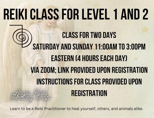 Reiki Class Level 1 & 2 Reiki Practitioner July 13th